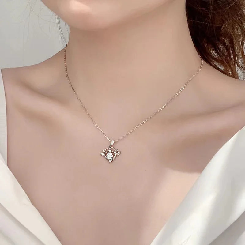 Moissanite Heart Necklace