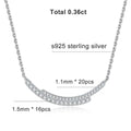 Bee-Bees 18k gold plated s925 sterling silver necklace with D VVS1 Moissanite stones in a curved smile pendant design.