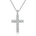 Bee-Bees 5.5ct Moissanite cross necklace in S925 Sterling Silver with GRA certification.