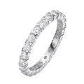 Bee-Bees 2.5mm Moissanite eternity band in s925 Sterling Silver with 18k gold plating. GRA certified.