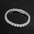 Bee-Bee's 6.5mm D Color Moissanite tennis bracelet in s925 Sterling Silver with 4-prong setting. Classic, trendy jewelry for women and men.