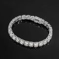 Bee-Bee's 6.5mm D Color Moissanite tennis bracelet in s925 Sterling Silver with 4-prong setting. Classic, trendy jewelry for women and men.
