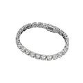 Bee-Bee's 6.5mm D Color Moissanite tennis bracelet in s925 sterling silver with 4-prong setting. Classic and trendy.
